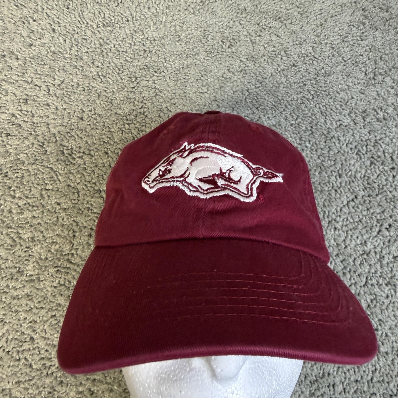 Arkansas Razorbacks Hat Cap Strap Back Mens One Size Red Ncaa Football
